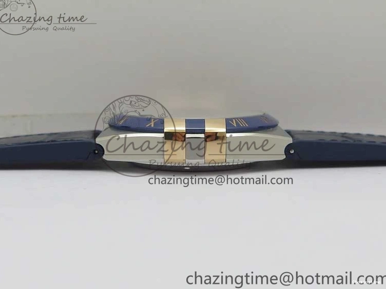 0409 Chic Constellation 131.33.41.21.03.001 SS RG TW Best Edition Blue Dial On Gummy Strap A 7872